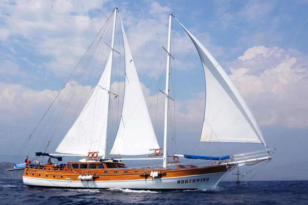 Deluxe Gulet Northwind vor der türkischen Küste