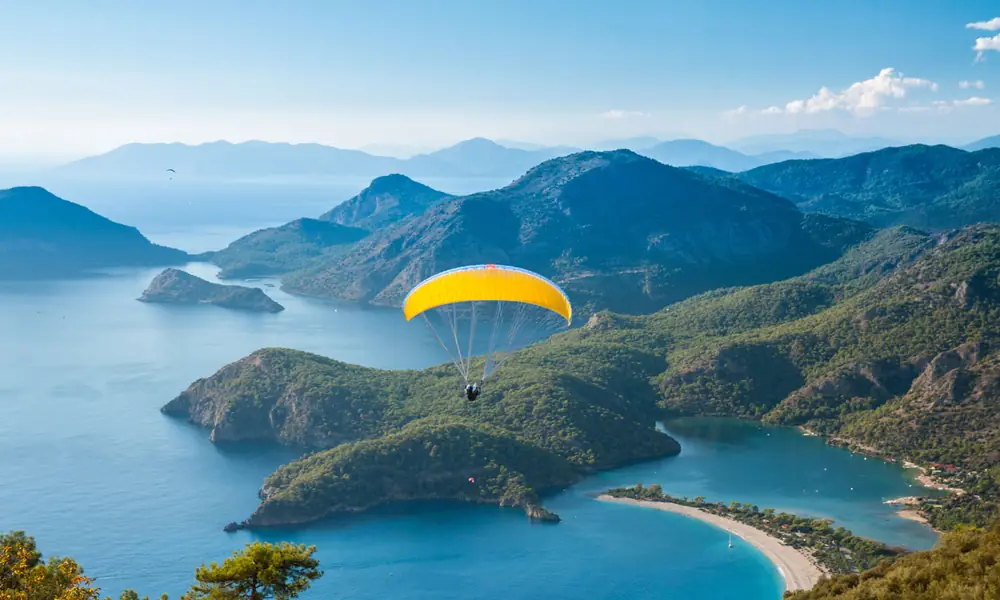 Die Blaue Lagune von Ölüdeniz von oben